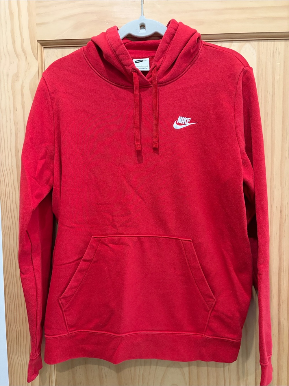 Nike red hooded sweatshirt